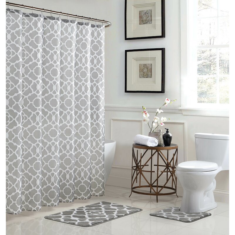 Shower Curtain and Bath Rug Set 15 Piece high quality